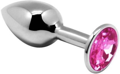 Plug anal bijou mini métal M Rose