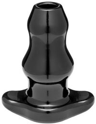 Double Tunnel Plug Extra-Large 14 x 7.8 cm Noir