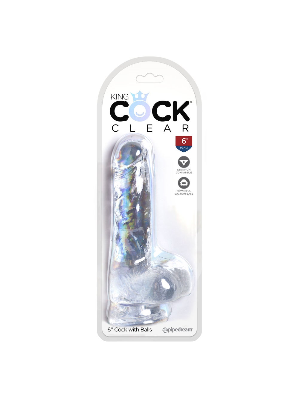Gode avec Testicules 15,2 cm King Cock Clear