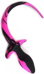 Plug Queue de chien Dog Tail 7.5 x 3.1cm Noir-Rose