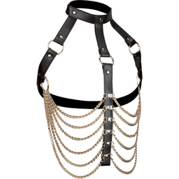 Harnais BDSM de poitrine avec chaînes en métal