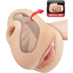 - PDX Plus Pussy Pounder Squeeze Stroker - Beige