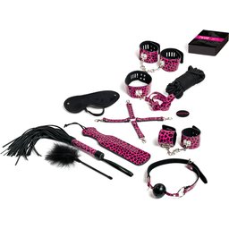 - Jeu de soumission avec accessoires BDSM - Léopard rose