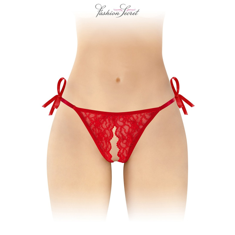 String rouge ouvert à nouer Stella