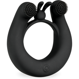 Anneau pénis ring vibrant 12 modes Opal - Cockring penien pour homme et couple - Noir