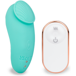Stimulateur culotte vibrante télécommandé Shadow Vibromasseur femme et couple - Turquoise
