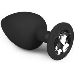 EasyToys - Plug à diamant taille L - Noir