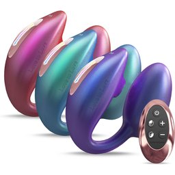 Stimulateur Clitoris et Point-G Télécommandé Wonderlover Iridescent