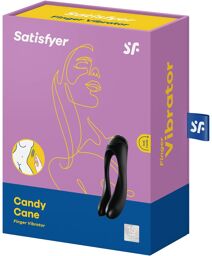 Candy Cane Vinger Vibrator Noir