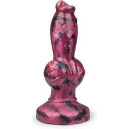 Gode godemichet ventouse en silicone Loup gode vaginal ou anal homme ou femme - Noir et Rose