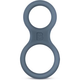 - Anneau pénien et séparateur de testicules en silicone - Gris