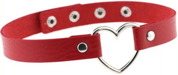 Ras de cou Heart Lish Rouge