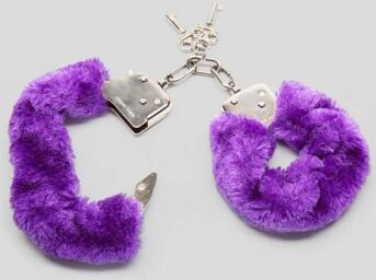 Menottes en métal avec fourrure Furry Handcuffs violet Violet