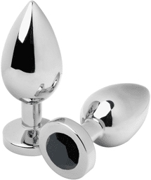 Plug anal diamant noir petit 5.71cm
