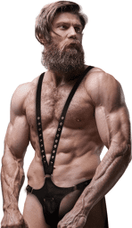 HARNAIS EN CUIR ÉCOLOGIQUE EN V POUR HOMMES