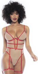 Body chair et couture rouge sexy Rouge