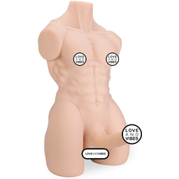 Buste homme avec pénis masturbateur articulé et anus Alessandro 9,0kg