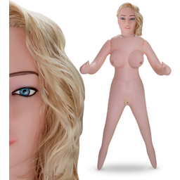 Poupée gonflable blonde réaliste vibrante Mélanie