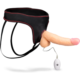 Gode ceinture vibrant courbé 22,0cm 10 modes