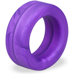 Anneau pénis ring pénien en silicone médical Drew - Cockring penien pour homme et couple - Violet Métallique