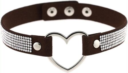 Ras de cou Heart Strass Noir