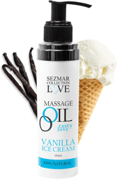Huile de massage comestible parfum Vanille ice Cream - 100ml