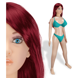 Poupée gonflable réaliste haute qualité rousse yeux bleus Joana
