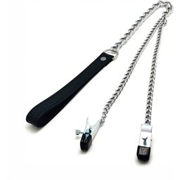 Pinces à Seins et Laisse Cuir