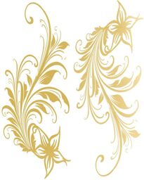 Tatouage éphémère - Effet or Doré