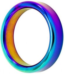 bague acier arc-en-ciel 44 mm