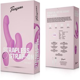 – Strap-On Sans Harnais avec Plug Anal – Rose