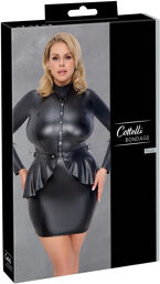 Robe mini moulante à manches longues avec attaches bras Noir