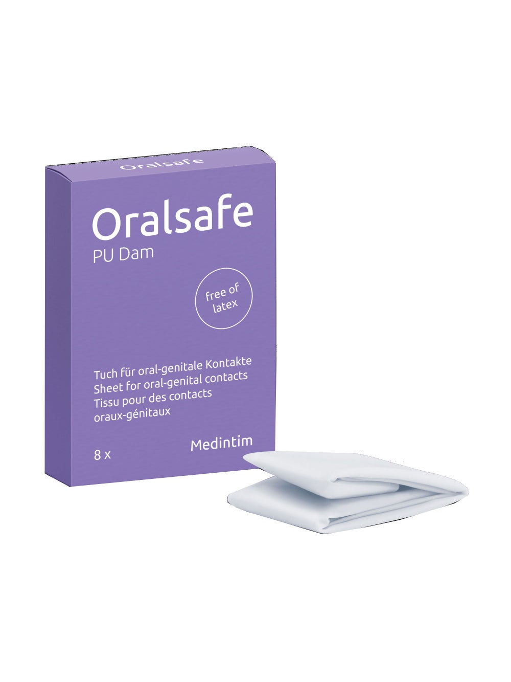Protection Buccale OralSafe Sans Latex Vanille Boîte de 8