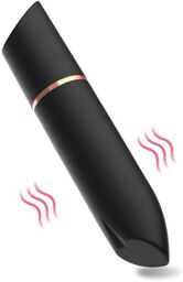 Mini Vibro Heart Lipstick 9cm Noir