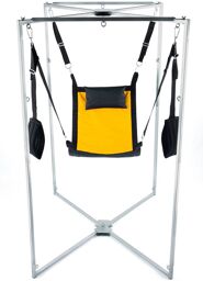 Kit Sling Tissu Carré Jaune-Noir Armature Grise