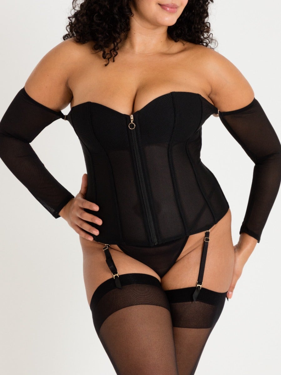 Corset manches longues Secret Silhouette noir 1X/2X