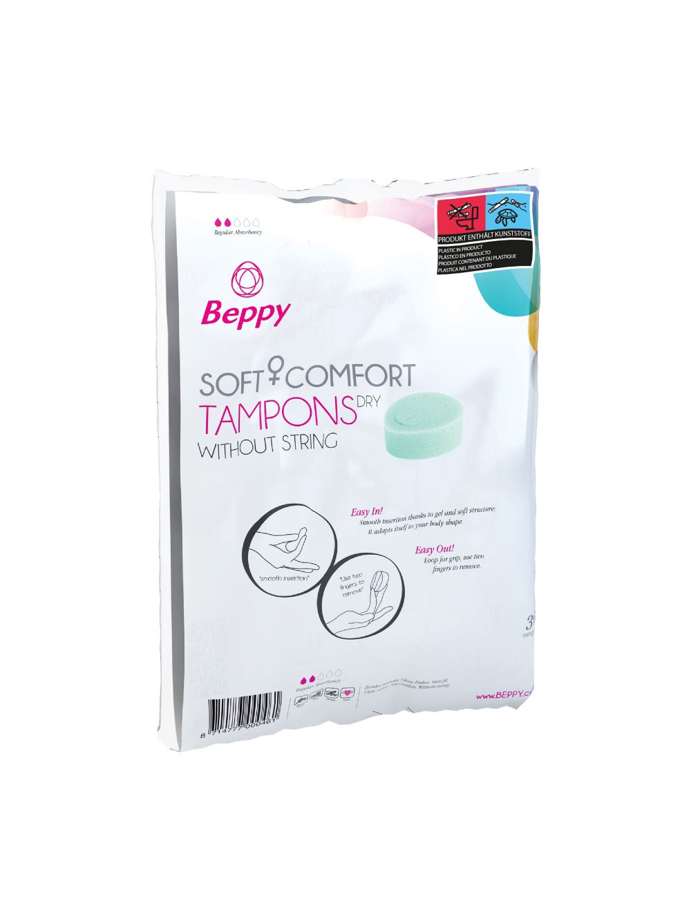 Éponges Menstruelles Soft + Comfort DRY Tampons Boîte de 30