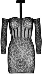 Moini robe résille manche longues Noir