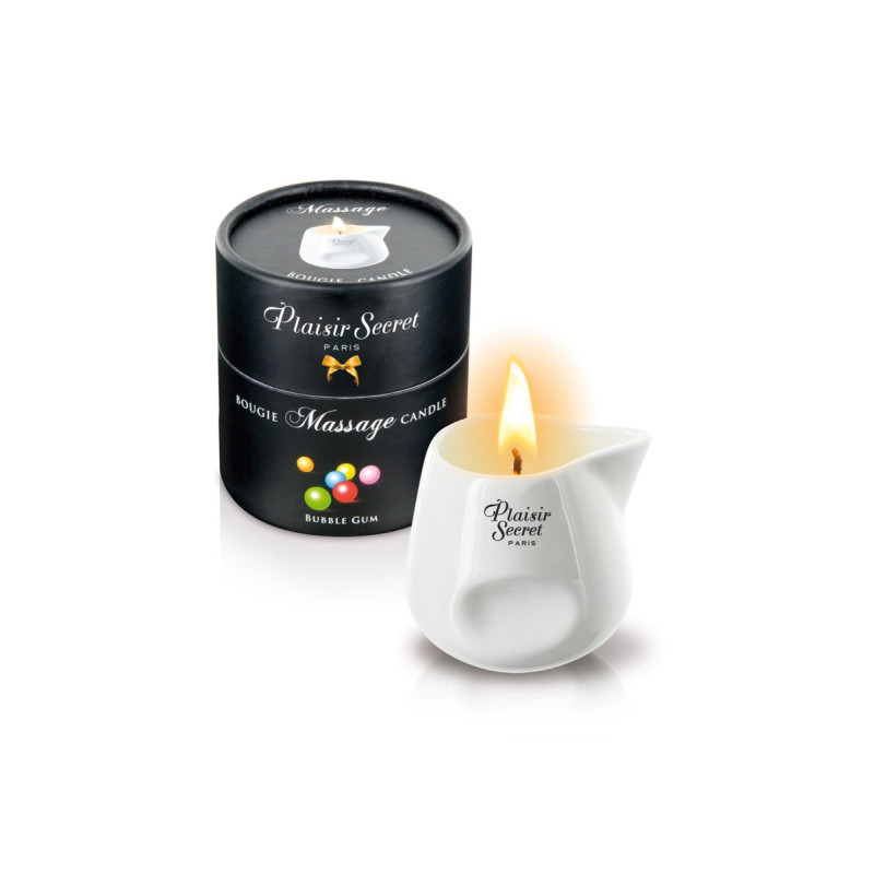 Bougie de massage Bubble gum - Plaisir secret