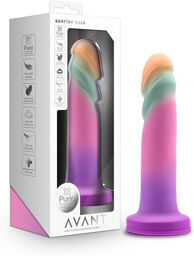 Gode en silicone doux avec ventouse 19 cm