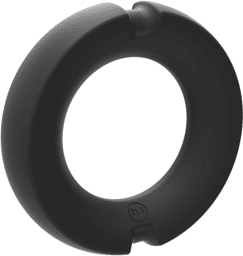 Cockring en Silicone/Metal Cock Ring - 45mm - Noir