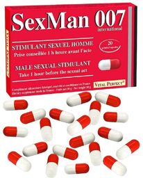 Aphrodisiaque SexMan 007 20 Gélules Rouge
