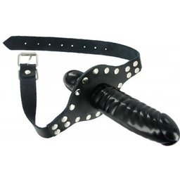 Bâillon cuir avec dildo