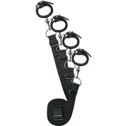 Easytoys Fetish - Menottes à sangles pour lit - Noir