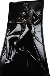 Lit à vide en latex noir