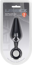 Plug Anal en Silicone avec Anse - L - Noir