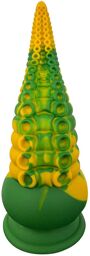 Gode ventouse tentacule Kraken 21 cm vert et jaune - WS-NV101A