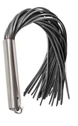 Martinet homme manche métal lanières en cuir RIGIDE Noir
