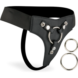 Harnais pour gode ventouse avec 3 tailles d'anneaux
