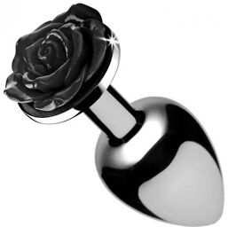 Plug Anal Bijou Rose Noire L Argenté
